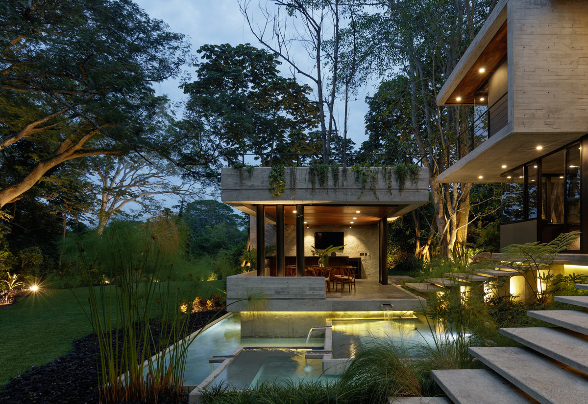 建筑与景观的完美融合! 丛林中的豪华别墅